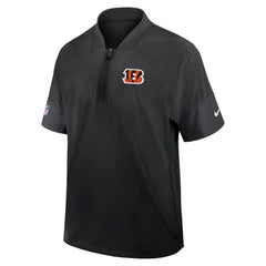 Cincinnati Bengals Sideline Short Sleeve Quarter-Zip Dri-FIT Coach Jacket | NFL Near me