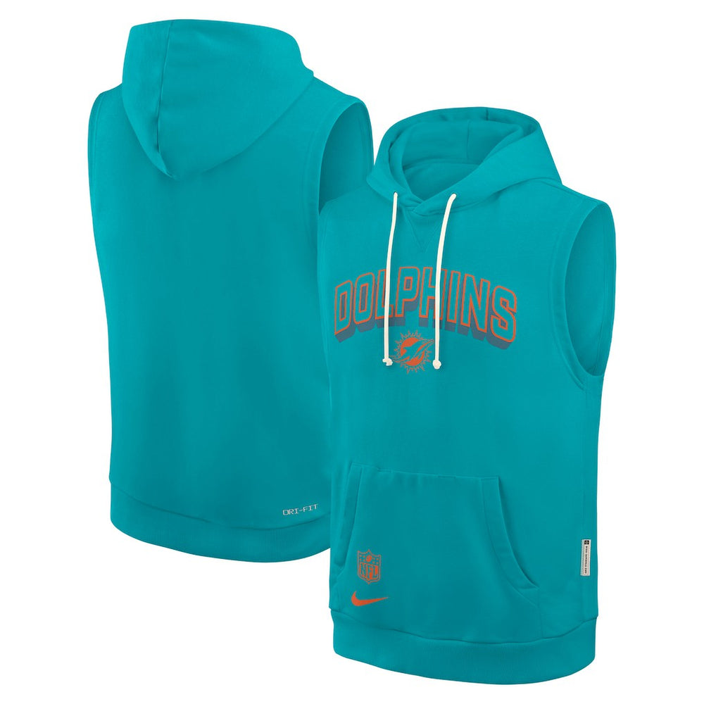 Miami Dolphins Sideline Standard Issue Dri-FIT Sleeveless Hoodie | NFL Near me