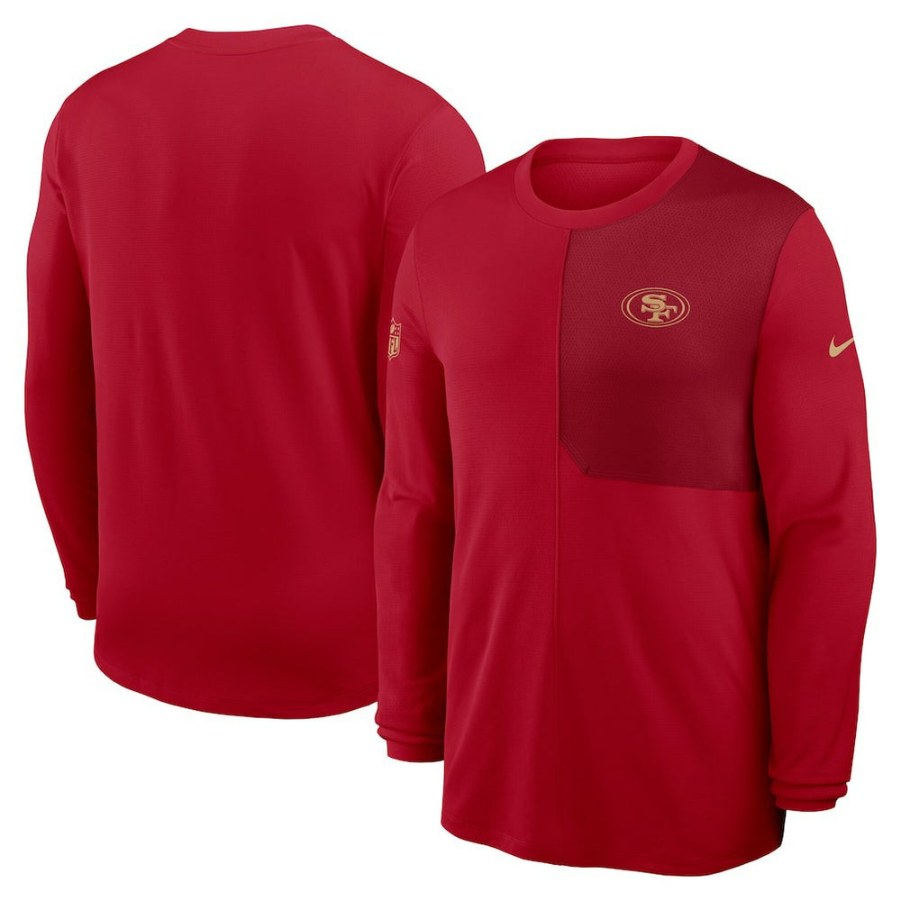 San Francisco 49ers Sideline Coach UV Dri-FIT Long Sleeve Shirt | NFL On sale