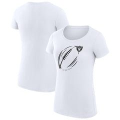 Las Vegas Raiders G-III 4Her by Carl Banks Women's Super-Slim Fit Lightweight Subtle Football T-Shirt | NFL Outlet