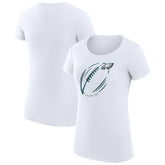 Philadelphia Eagles G-III 4Her by Carl Banks Women's Super-Slim Fit Lightweight Subtle Football T-Shirt | NFL Sale