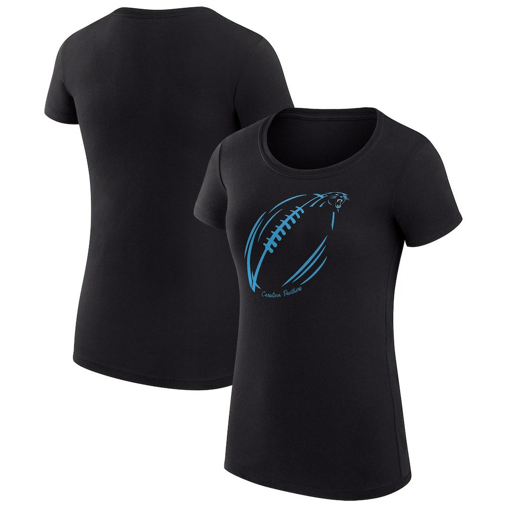 Carolina Panthers G-III 4Her by Carl Banks Women's Super-Slim Fit Lightweight Subtle Football T-Shirt | NFL Sale