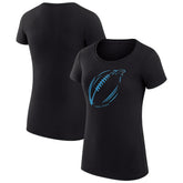 Carolina Panthers G-III 4Her by Carl Banks Women's Super-Slim Fit Lightweight Subtle Football T-Shirt | NFL Sale