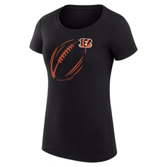 Cincinnati Bengals G-III 4Her by Carl Banks Women's Super-Slim Fit Lightweight Subtle Football T-Shirt | NFL Hot