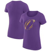 Minnesota Vikings G-III 4Her by Carl Banks Women's Super-Slim Fit Lightweight Subtle Football T-Shirt | NFL New