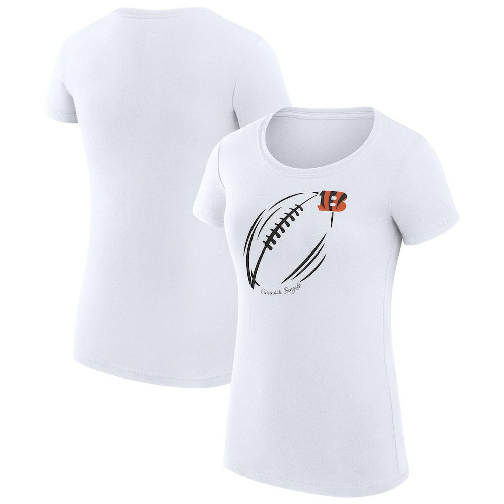 Cincinnati Bengals G-III 4Her by Carl Banks Women's Super-Slim Fit Lightweight Subtle Football T-Shirt | NFL Outlet