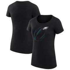Philadelphia Eagles G-III 4Her by Carl Banks Women's Super-Slim Fit Lightweight Subtle Football T-Shirt | NFL Discount