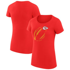 Kansas City Chiefs G-III 4Her by Carl Banks Women's Super-Slim Fit Lightweight Subtle Football T-Shirt | NFL Discount