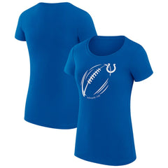 Indianapolis Colts G-III 4Her by Carl Banks Women's Super-Slim Fit Lightweight Subtle Football T-Shirt | NFL Sale