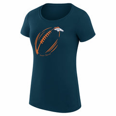Denver Broncos G-III 4Her by Carl Banks Women's Super-Slim Fit Lightweight Subtle Football T-Shirt | NFL Discount