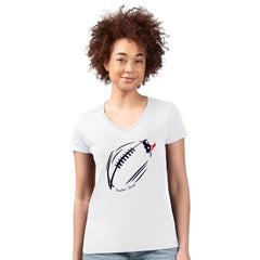 Houston Texans G-III 4Her by Carl Banks Women's Super-Slim Fit Lightweight Subtle Football V-Neck T-Shirt | NFL Online