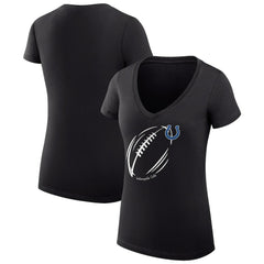 Indianapolis Colts G-III 4Her by Carl Banks Women's Super-Slim Fit Lightweight Subtle Football V-Neck T-Shirt | NFL Near me