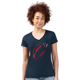 Houston Texans G-III 4Her by Carl Banks Women's Super-Slim Fit Lightweight Subtle Football V-Neck T-Shirt | NFL Outlet