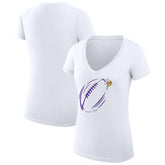 Minnesota Vikings G-III 4Her by Carl Banks Women's Super-Slim Fit Lightweight Subtle Football V-Neck T-Shirt | NFL Discount