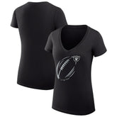 Las Vegas Raiders G-III 4Her by Carl Banks Women's Super-Slim Fit Lightweight Subtle Football V-Neck T-Shirt | NFL New