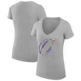 Minnesota Vikings G-III 4Her by Carl Banks Women's Super-Slim Fit Lightweight Subtle Football V-Neck T-Shirt | NFL Hot