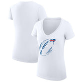 Buffalo Bills G-III 4Her by Carl Banks Women's Super-Slim Fit Lightweight Subtle Football V-Neck T-Shirt | NFL New