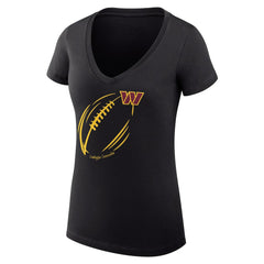 Washington Commanders G-III 4Her by Carl Banks Women's Super-Slim Fit Lightweight Subtle Football V-Neck T-Shirt | NFL US