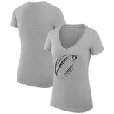 Las Vegas Raiders G-III 4Her by Carl Banks Women's Super-Slim Fit Lightweight Subtle Football V-Neck T-Shirt | NFL Near me