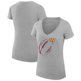 Washington Commanders G-III 4Her by Carl Banks Women's Super-Slim Fit Lightweight Subtle Football V-Neck T-Shirt | NFL Sale