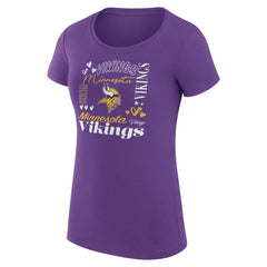 Minnesota Vikings G-III 4Her by Carl Banks Women's Super-Slim Fit Lightweight Collage Team T-Shirt | NFL US