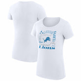 Detroit Lions G-III 4Her by Carl Banks Women's Super-Slim Fit Lightweight Collage Team T-Shirt | NFL On sale