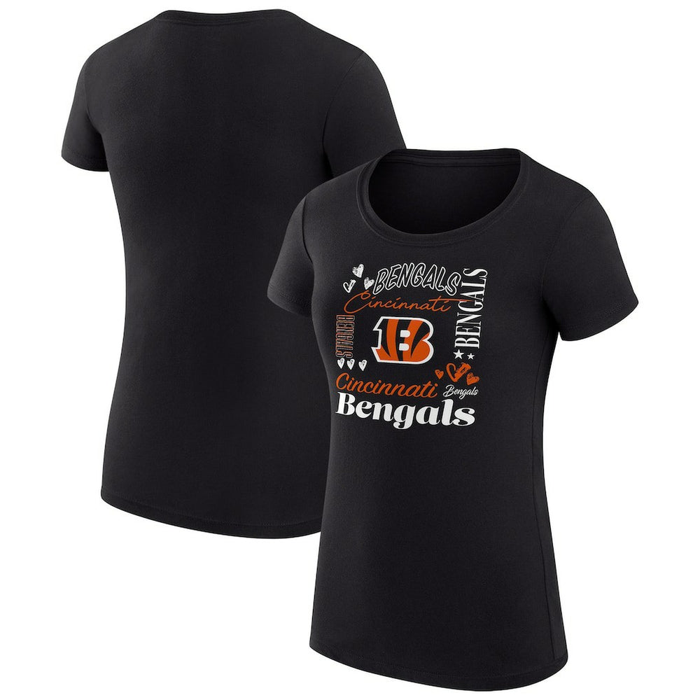 Cincinnati Bengals G-III 4Her by Carl Banks Women's Super-Slim Fit Lightweight Collage Team T-Shirt | NFL Hot
