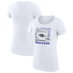 Baltimore Ravens G-III 4Her by Carl Banks Women's Super-Slim Fit Lightweight Collage Team T-Shirt | NFL Online