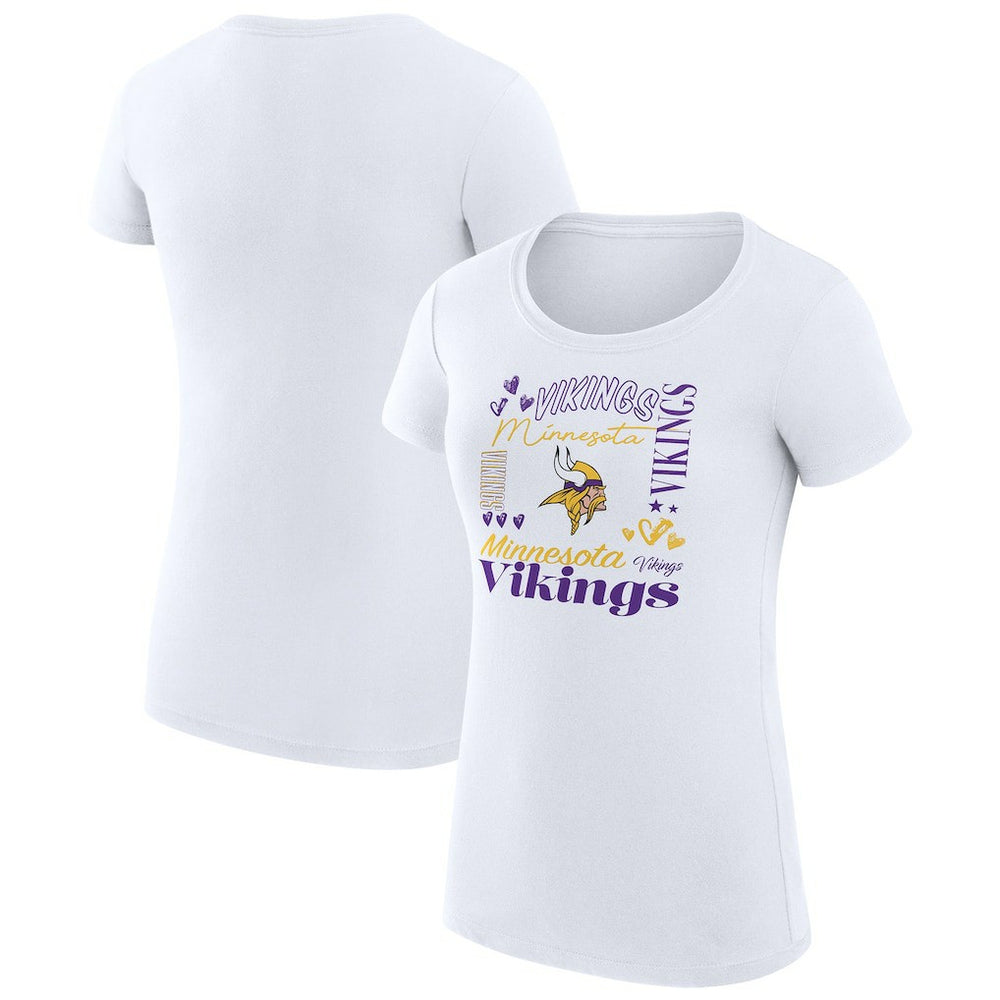 Minnesota Vikings G-III 4Her by Carl Banks Women's Super-Slim Fit Lightweight Collage Team T-Shirt | NFL On sale