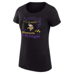 Minnesota Vikings G-III 4Her by Carl Banks Women's Super-Slim Fit Lightweight Collage Team T-Shirt | NFL Online