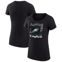 Philadelphia Eagles G-III 4Her by Carl Banks Women's Super-Slim Fit Lightweight Collage Team T-Shirt | NFL New