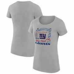 New York Giants G-III 4Her by Carl Banks Women's Super-Slim Fit Lightweight Collage Team T-Shirt | NFL New