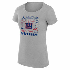 New York Giants G-III 4Her by Carl Banks Women's Super-Slim Fit Lightweight Collage Team T-Shirt | NFL New