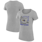 Baltimore Ravens G-III 4Her by Carl Banks Women's Super-Slim Fit Lightweight Collage Team T-Shirt | NFL On sale