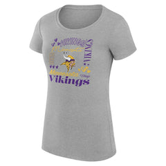Minnesota Vikings G-III 4Her by Carl Banks Women's Super-Slim Fit Lightweight Collage Team T-Shirt | NFL Discount