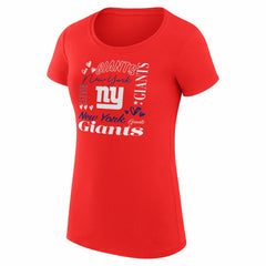 New York Giants G-III 4Her by Carl Banks Women's Super-Slim Fit Lightweight Collage Team T-Shirt | NFL Online