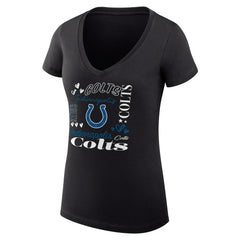 Indianapolis Colts G-III 4Her by Carl Banks Women's Super-Slim Fit Lightweight Collage Team V-Neck T-Shirt | NFL On sale