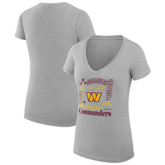 Washington Commanders G-III 4Her by Carl Banks Women's Super-Slim Fit Lightweight Collage Team V-Neck T-Shirt | NFL On sale