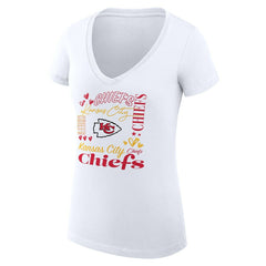 Kansas City Chiefs G-III 4Her by Carl Banks Women's Super-Slim Fit Lightweight Collage Team V-Neck T-Shirt | NFL Near me