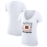 Cincinnati Bengals G-III 4Her by Carl Banks Women's Super-Slim Fit Lightweight Collage Team V-Neck T-Shirt | NFL On sale