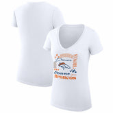 Denver Broncos G-III 4Her by Carl Banks Women's Super-Slim Fit Lightweight Collage Team V-Neck T-Shirt | NFL Discount