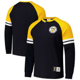 Pittsburgh Penguins Mitchell & Ness Thermal Henley Long Sleeve T-Shirt - NHL T-shirts