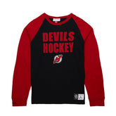 New Jersey Devils Mitchell & Ness Legendary Slub Raglan Long Sleeve T-Shirt - NHL T-shirts