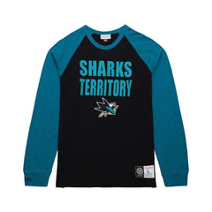 San Jose Sharks Mitchell & Ness Legendary Slub Raglan Long Sleeve T-Shirt - NHL T-shirts