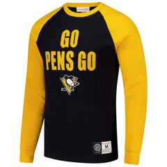 Pittsburgh Penguins Mitchell & Ness Legendary Slub Raglan Long Sleeve T-Shirt - NHL T-shirts