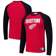 Detroit Red Wings Mitchell & Ness Legendary Slub Raglan Long Sleeve T-Shirt - NHL T-shirts