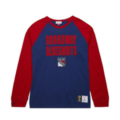 New York Rangers Mitchell & Ness Legendary Slub Raglan Long Sleeve T-Shirt - NHL T-shirts