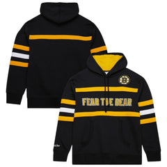 Boston Bruins Mitchell & Ness Head Coach Slogan Pullover Hoodie - NHL Hoodies
