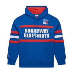 New York Rangers Mitchell & Ness Head Coach Slogan Pullover Hoodie - NHL Hoodies
