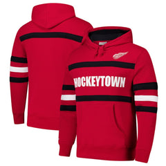 Detroit Red Wings Mitchell & Ness Head Coach Slogan Pullover Hoodie - NHL Hoodies